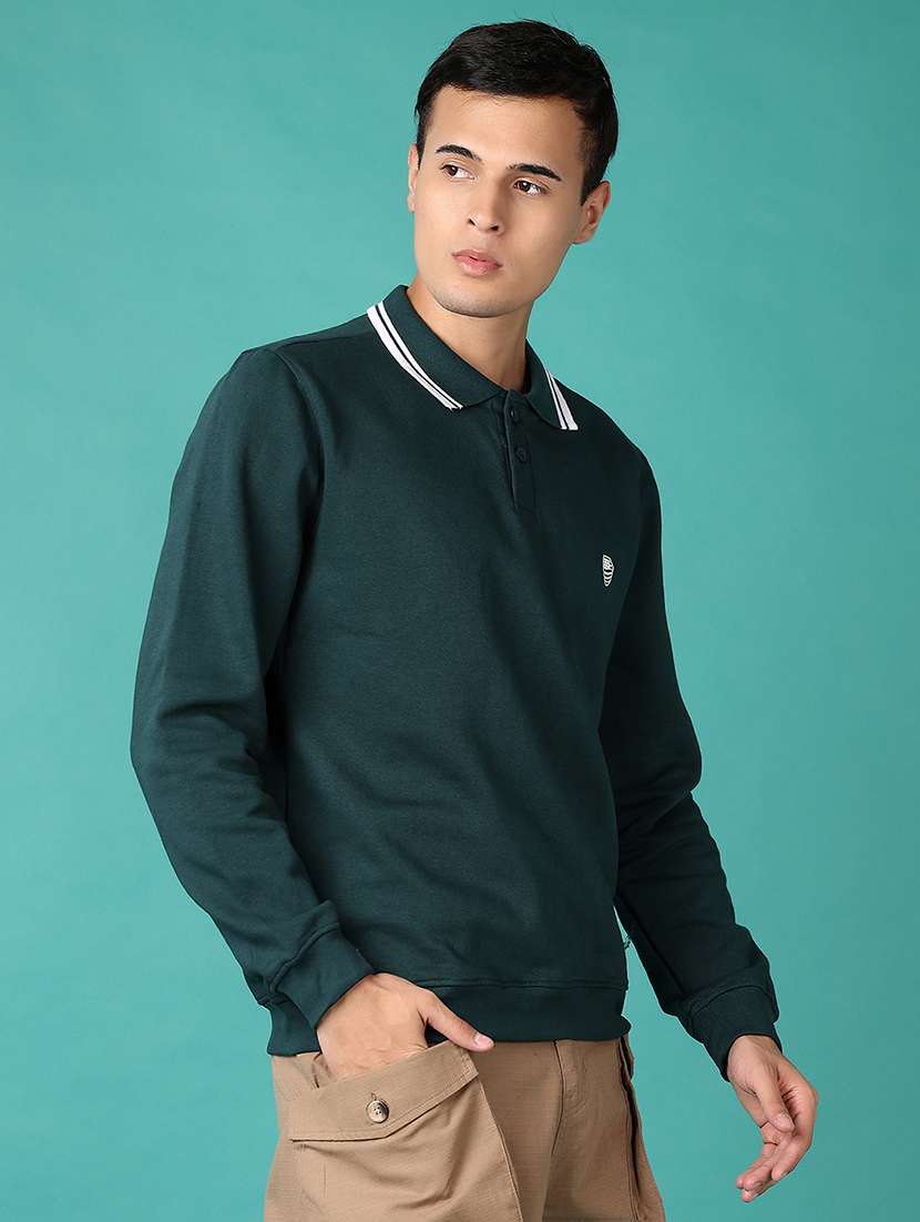 men solid long sleeve sweatshirt - 21593385 -  Standard Image - 2