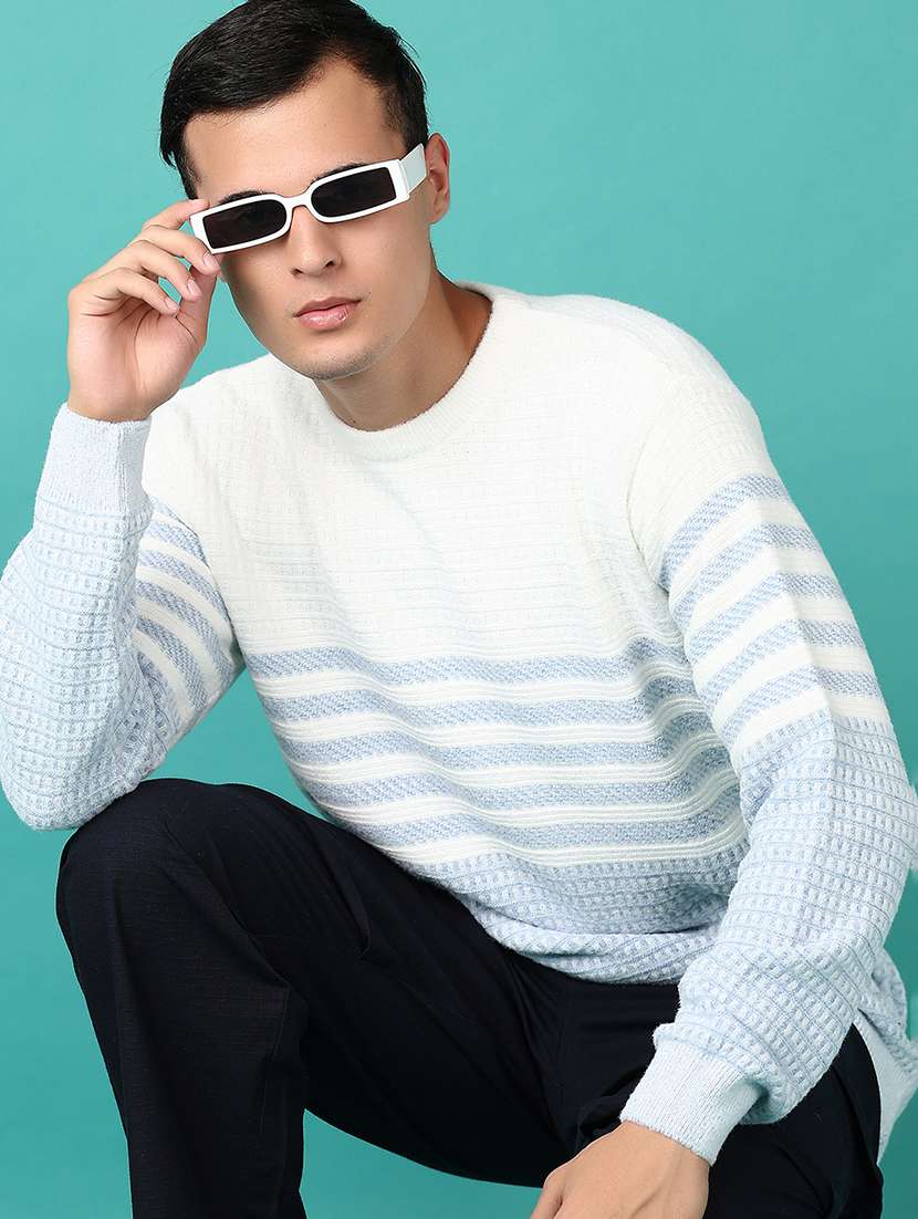 men striped long sleeve regular fit pullover  - 21593411 -  Standard Image - 2