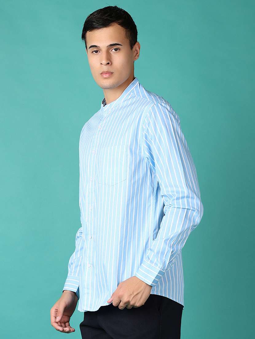 men stripes long sleeves casual shirt - 21593482 -  Standard Image - 2