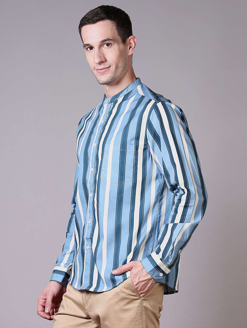 men striped long sleeve casual shirt - 21593486 -  Standard Image - 2