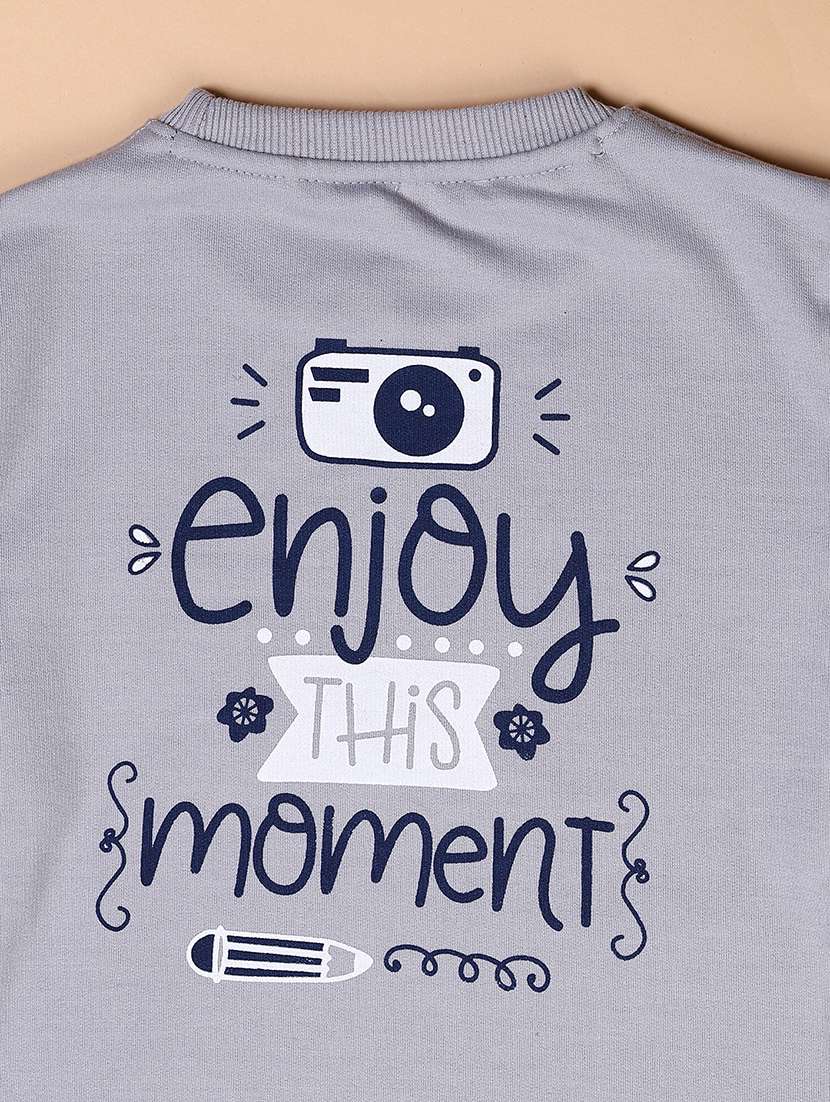 girls front print long sleeves sweatshirt - 21593502 -  Standard Image - 2