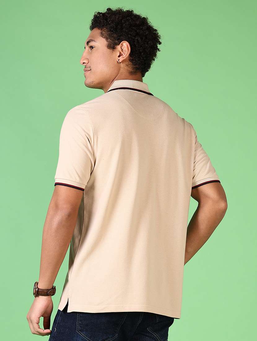 men solid short sleeve polo t-shirt - 21593527 -  Standard Image - 2