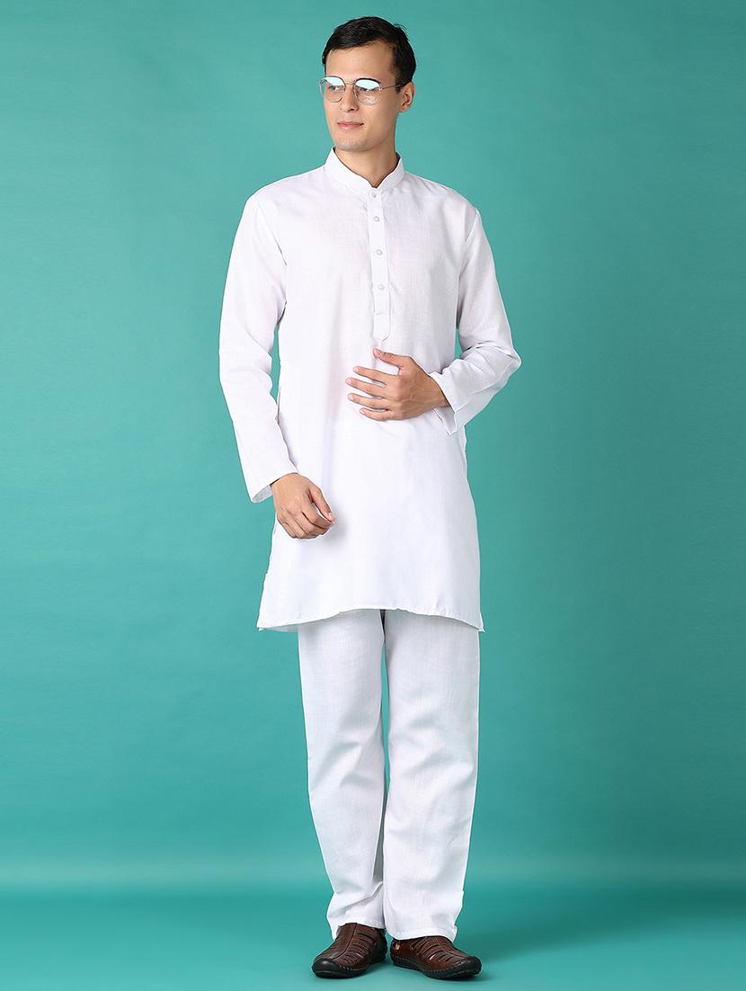men mandarin neck kurta pyjama ethnic wear set - 21593536 -  Zoom Image - 0