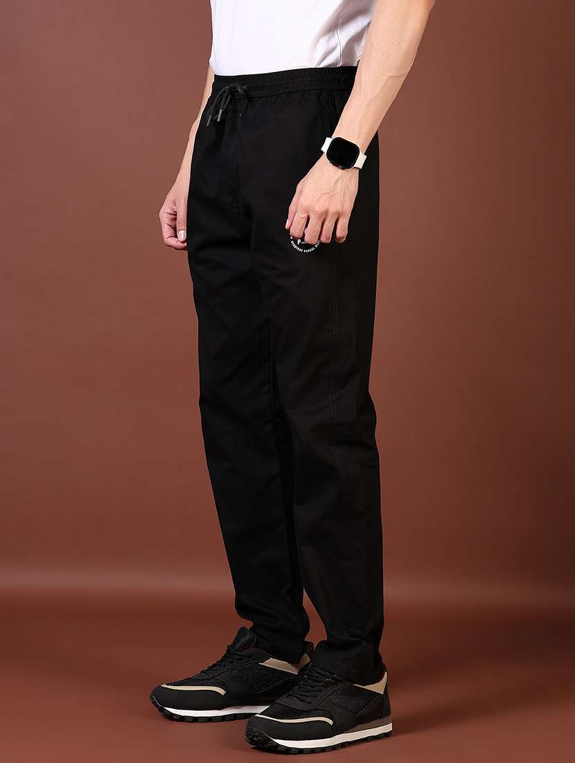men solid mid rise full length tack pant - 21593572 -  Standard Image - 2