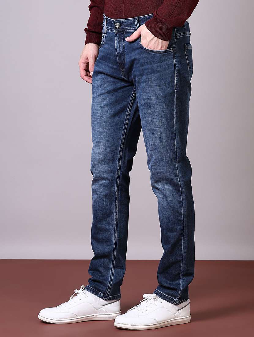 men solid mid rise slim fit jean - 21593866 -  Standard Image - 2
