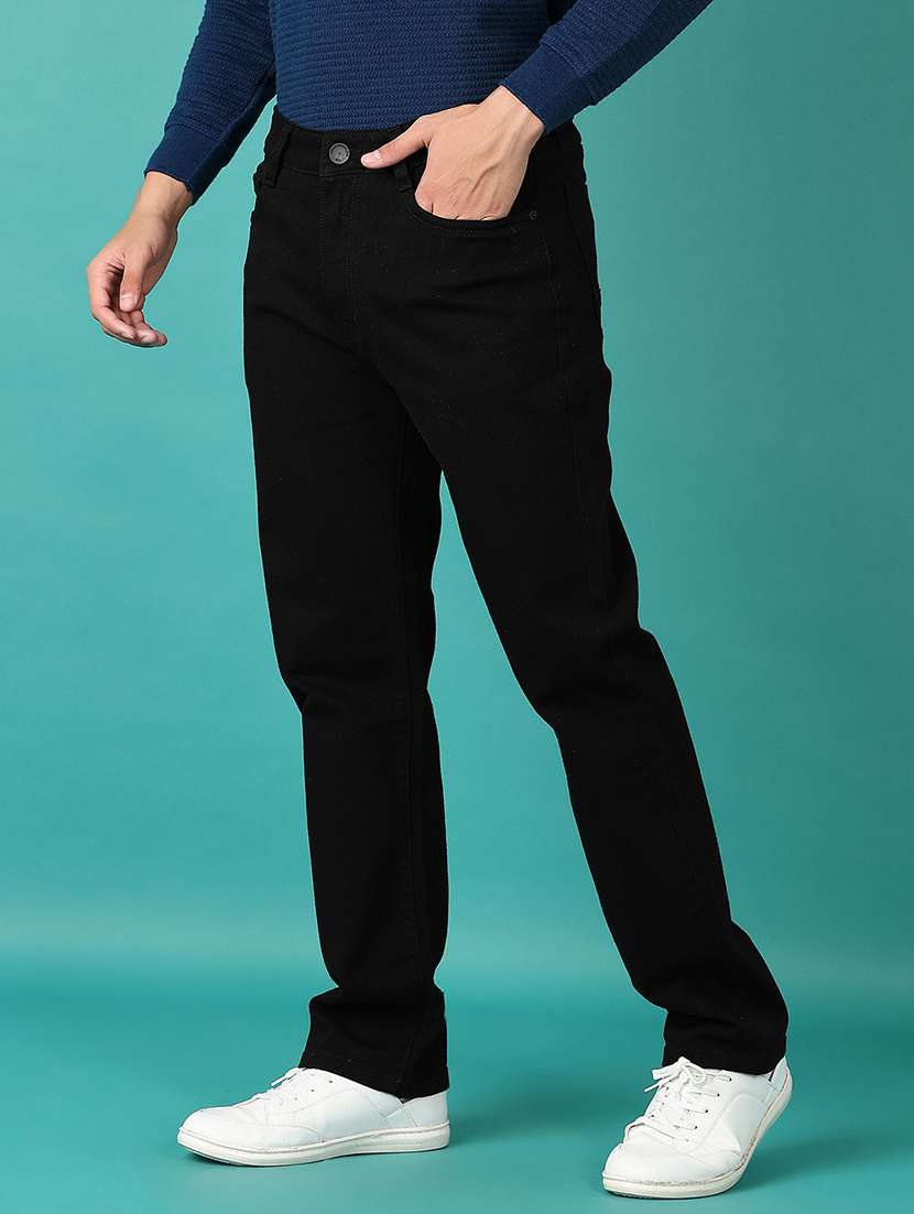 men solid mid rise relaxed fit jeans - 21593870 -  Standard Image - 2