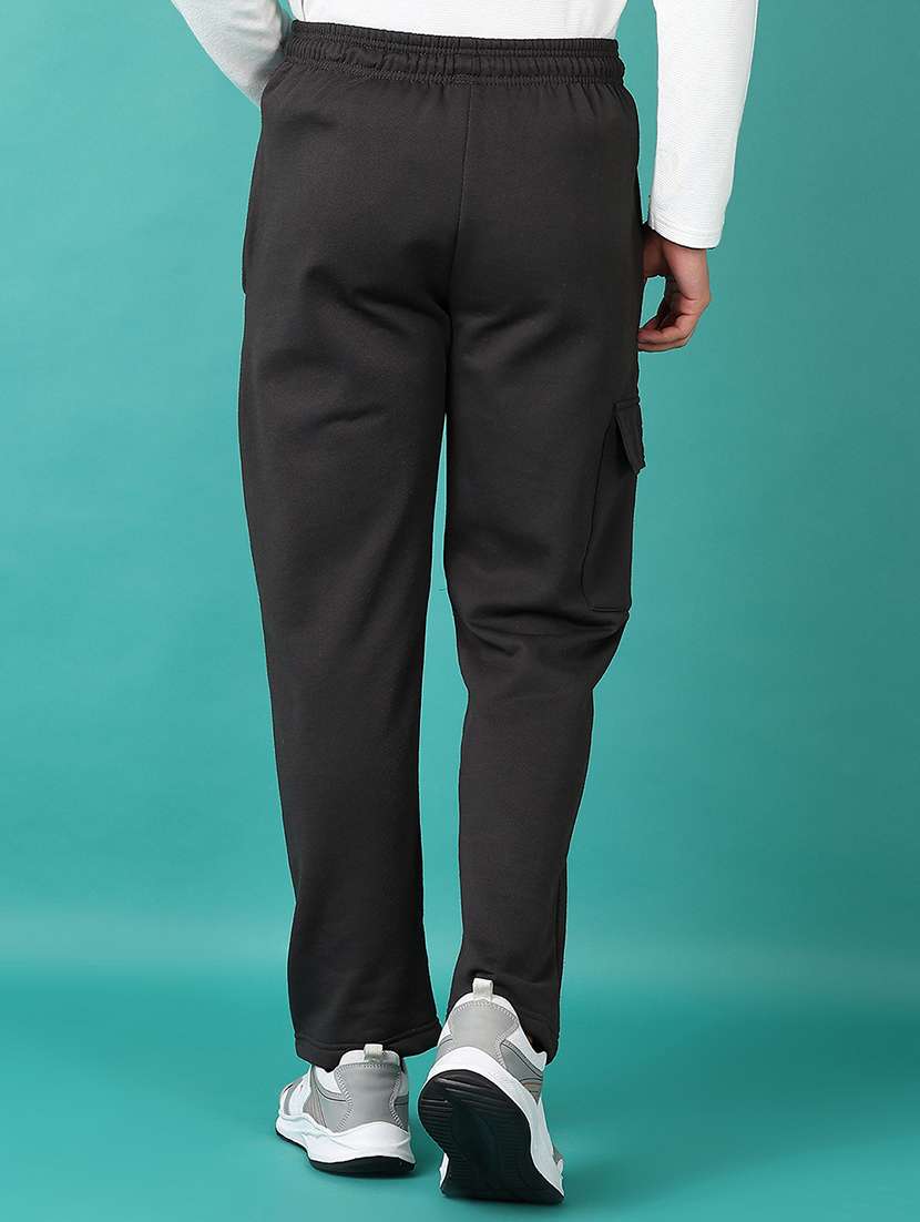 men solid full length track pant - 21593937 - Standard Image - 2