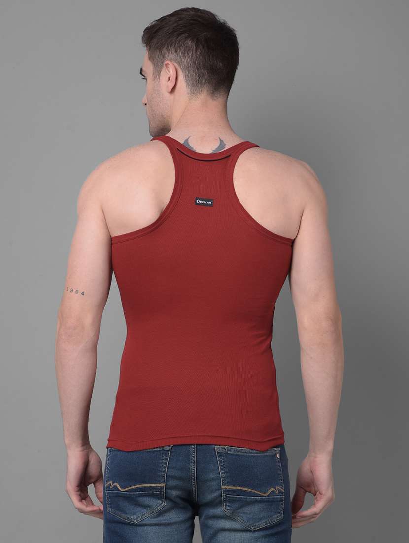 men pack of 2 solid vest - 21594588 -  Standard Image - 2