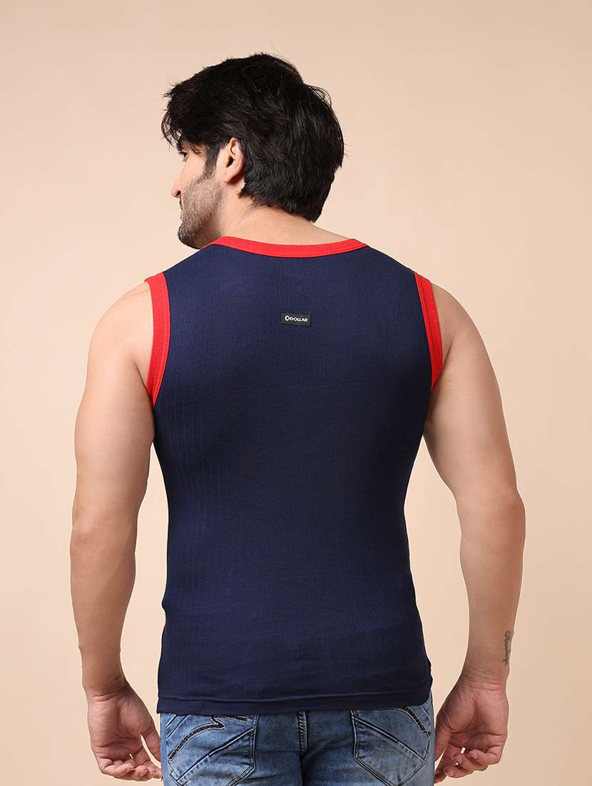 men pack of 2 solid vests - 21594603 -  Standard Image - 2