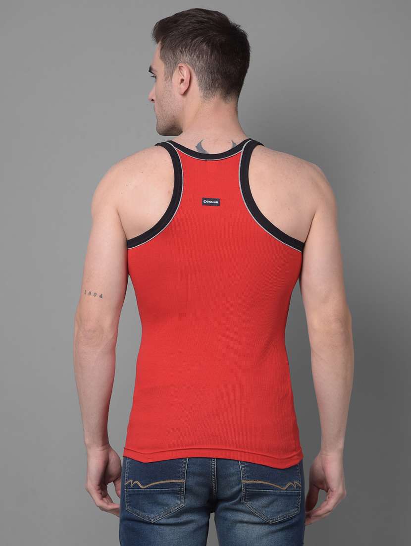 men pack of 2 solid vest - 21594619 -  Standard Image - 2
