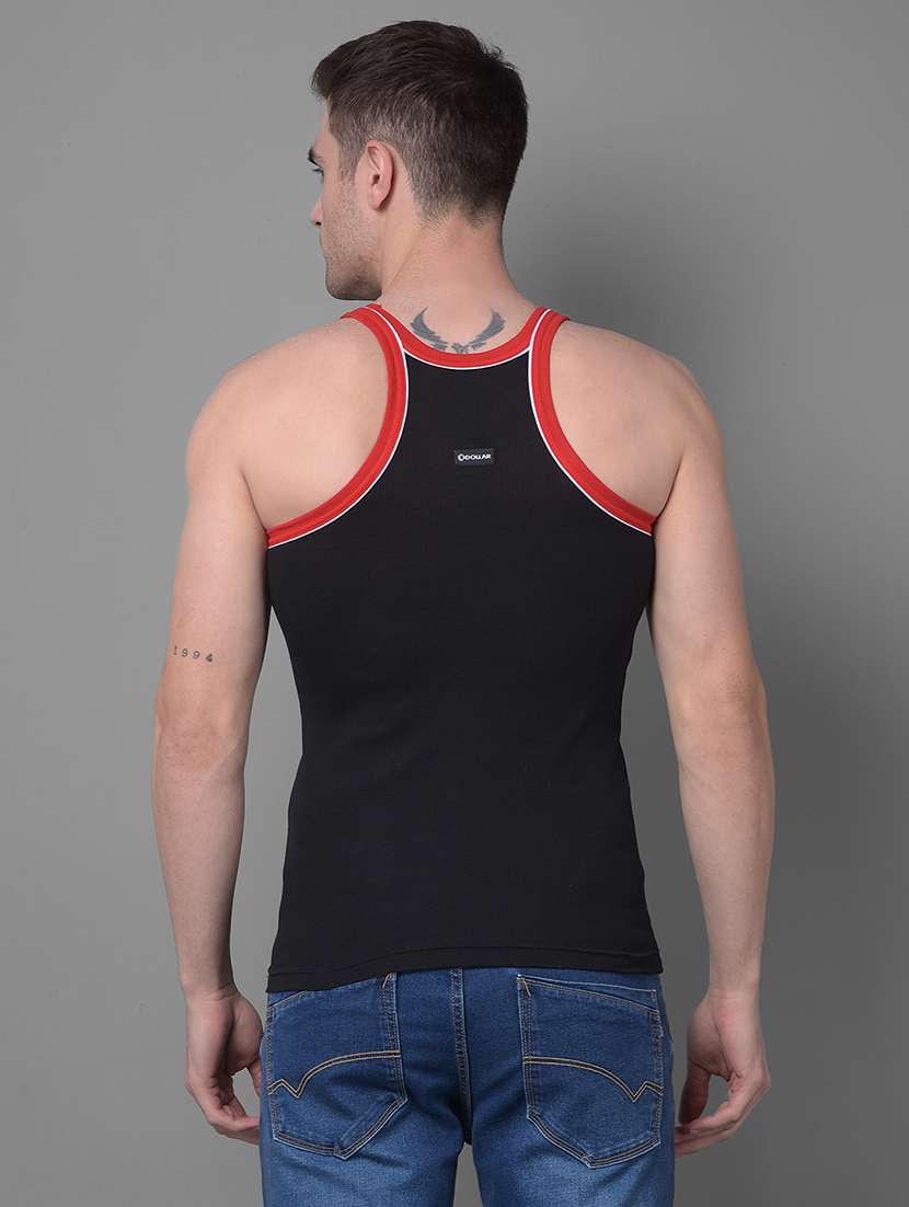 men pack of 2 solid vests - 21594620 -  Standard Image - 2