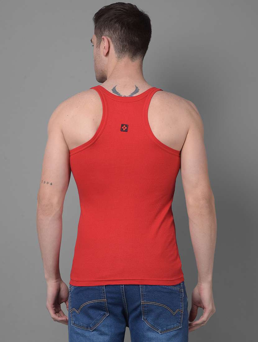 men pack of 2 solid vest - 21594627 -  Standard Image - 2
