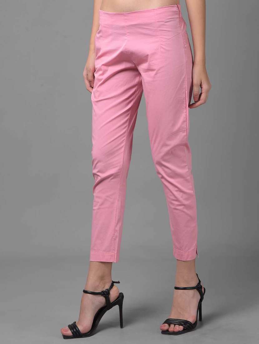 women solid ankle length jegging