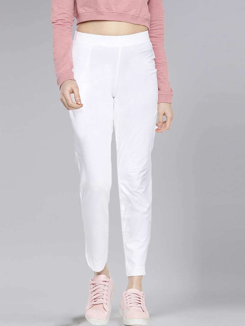 women solid ankle length jegging