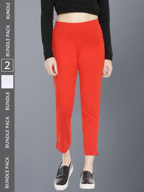 women pack of 2 solid ankle length jeggings - 21594945 -  Standard Image - 0