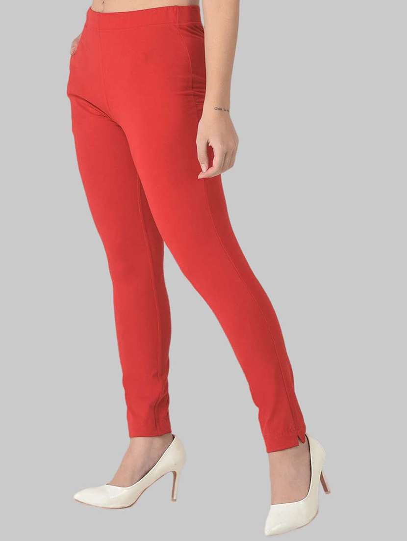 women solid ankle length jegging - 21594947 -  Standard Image - 2