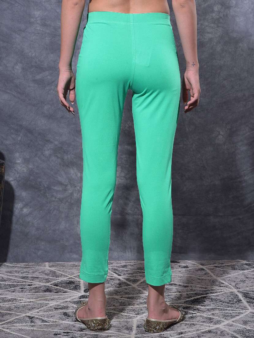 women solid ankle length jegging - 21594952 -  Standard Image - 2