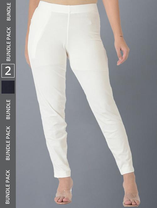 women pack of 2 solid ankle length jeggings - 21594980 - Standard Image - 0