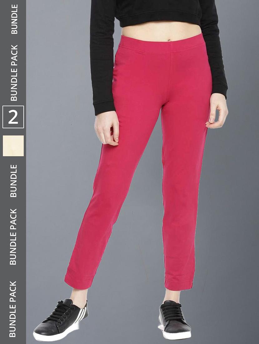 women pack of 2 solid ankle length jeggings - 21594984 -  Zoom Image - 0