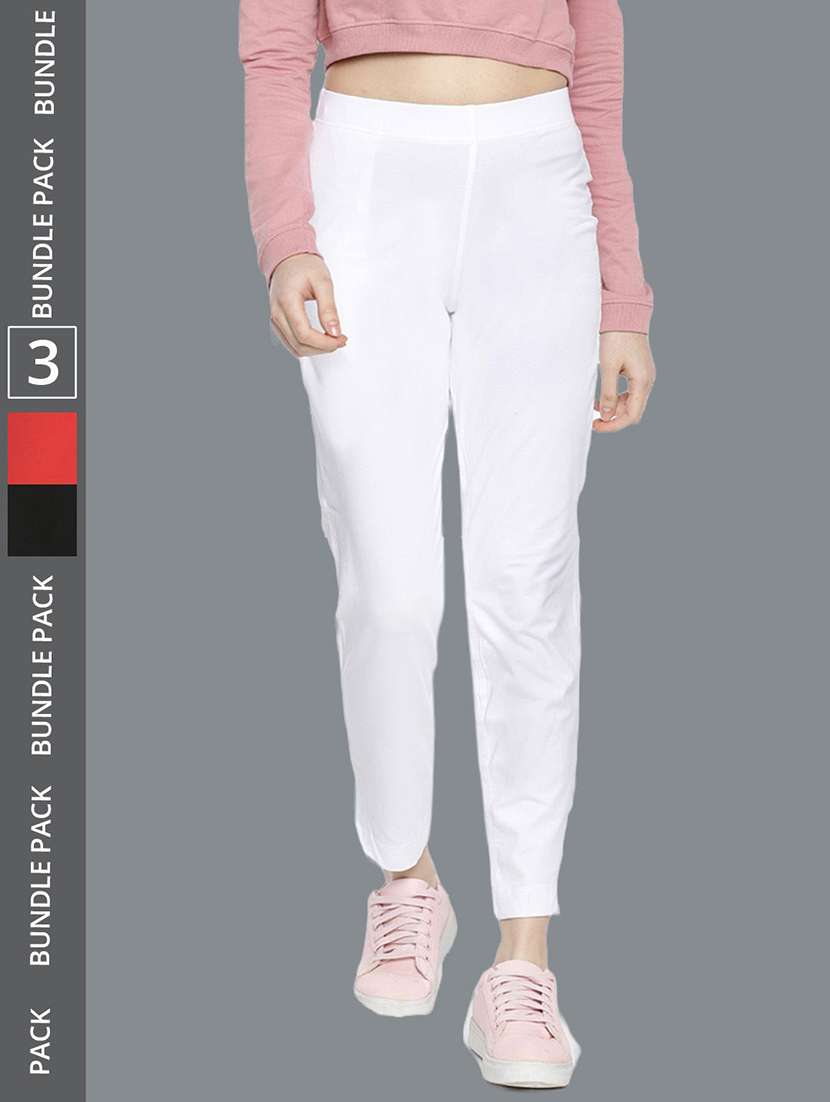 women pack of 3 solid ankle length jeggings - 21595000 -  Zoom Image - 0