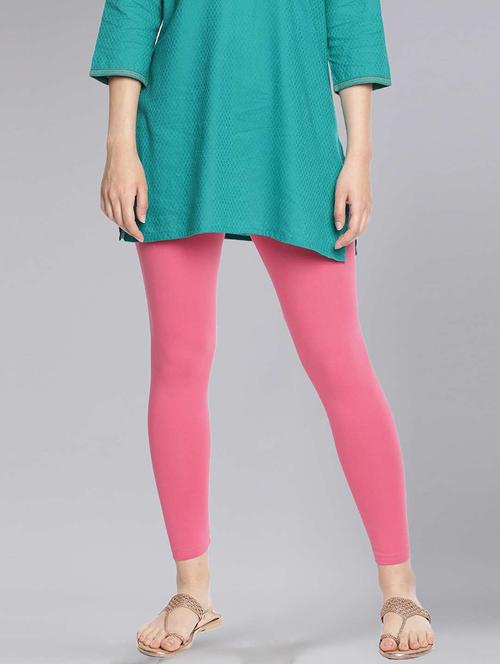 women solid ankle length legging - 21595088 -  Standard Image - 0