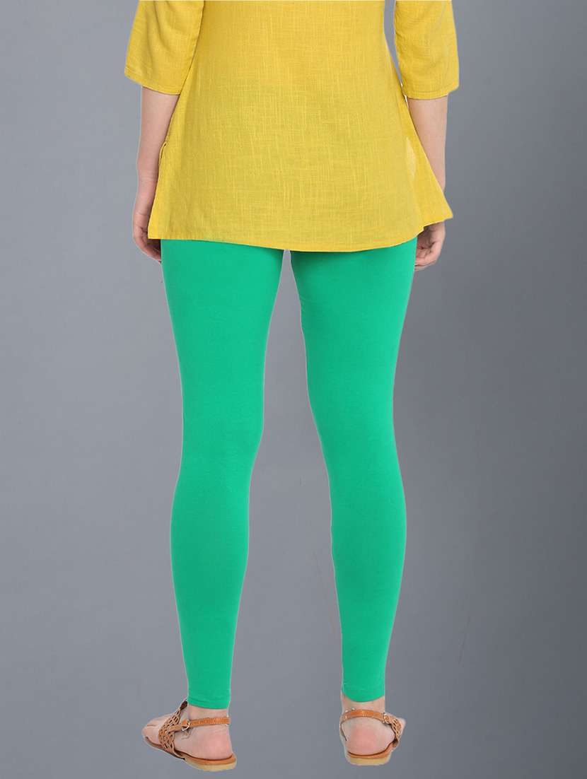women solid ankle length legging - 21595089 - Standard Image - 2