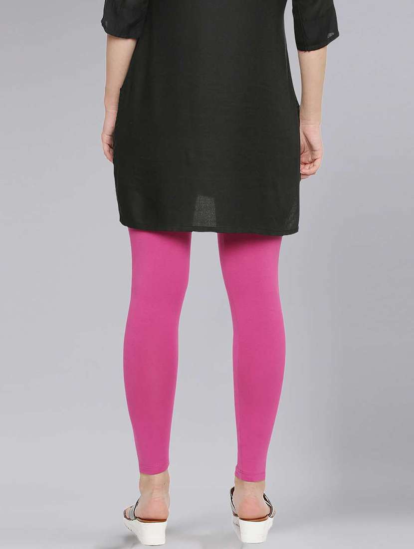 women solid ankle length legging - 21595090 -  Standard Image - 2