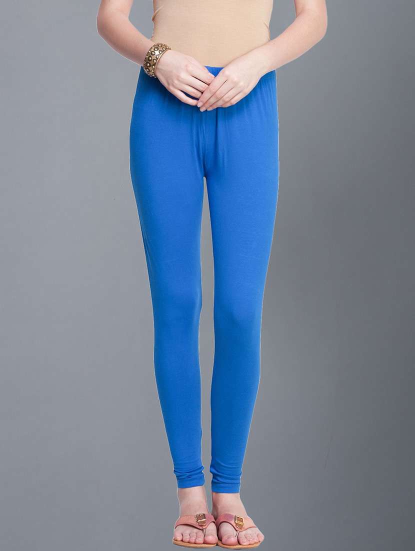 women solid ankle length legging