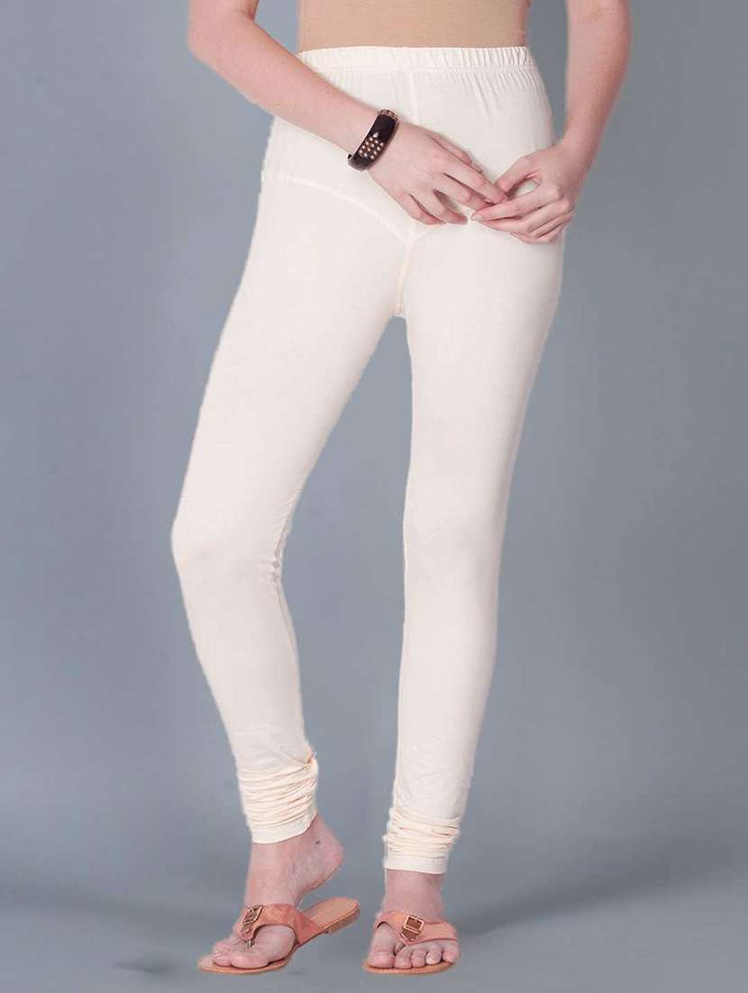 women solid full length legging