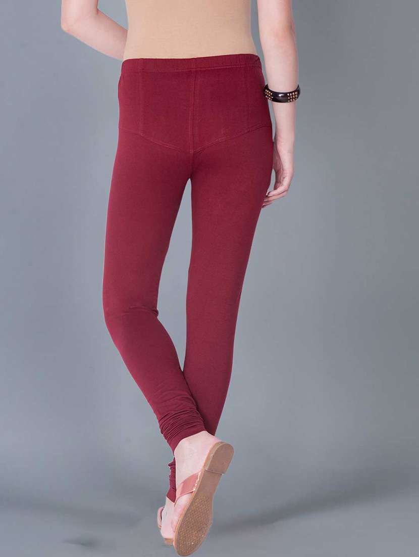 women solid full length legging - 21595259 -  Standard Image - 2