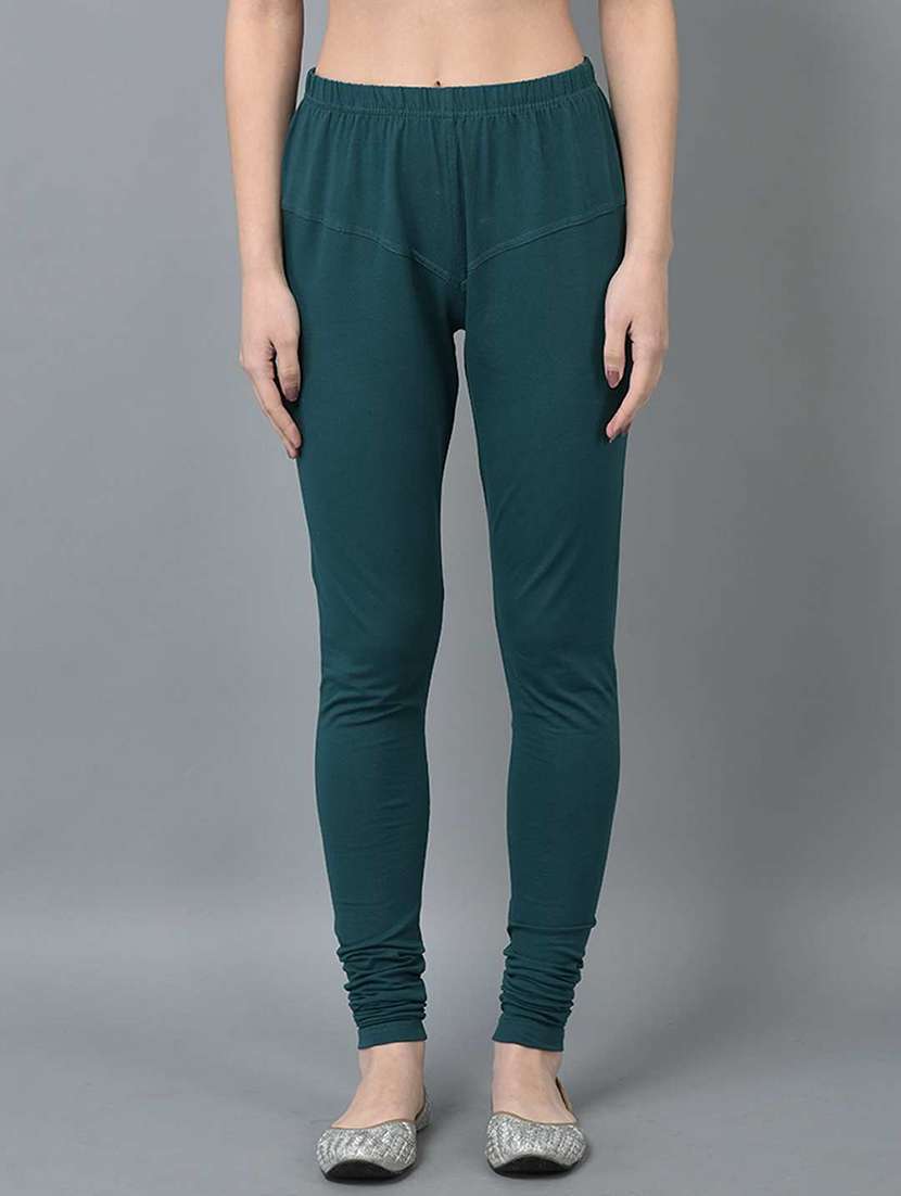 women solid full length legging