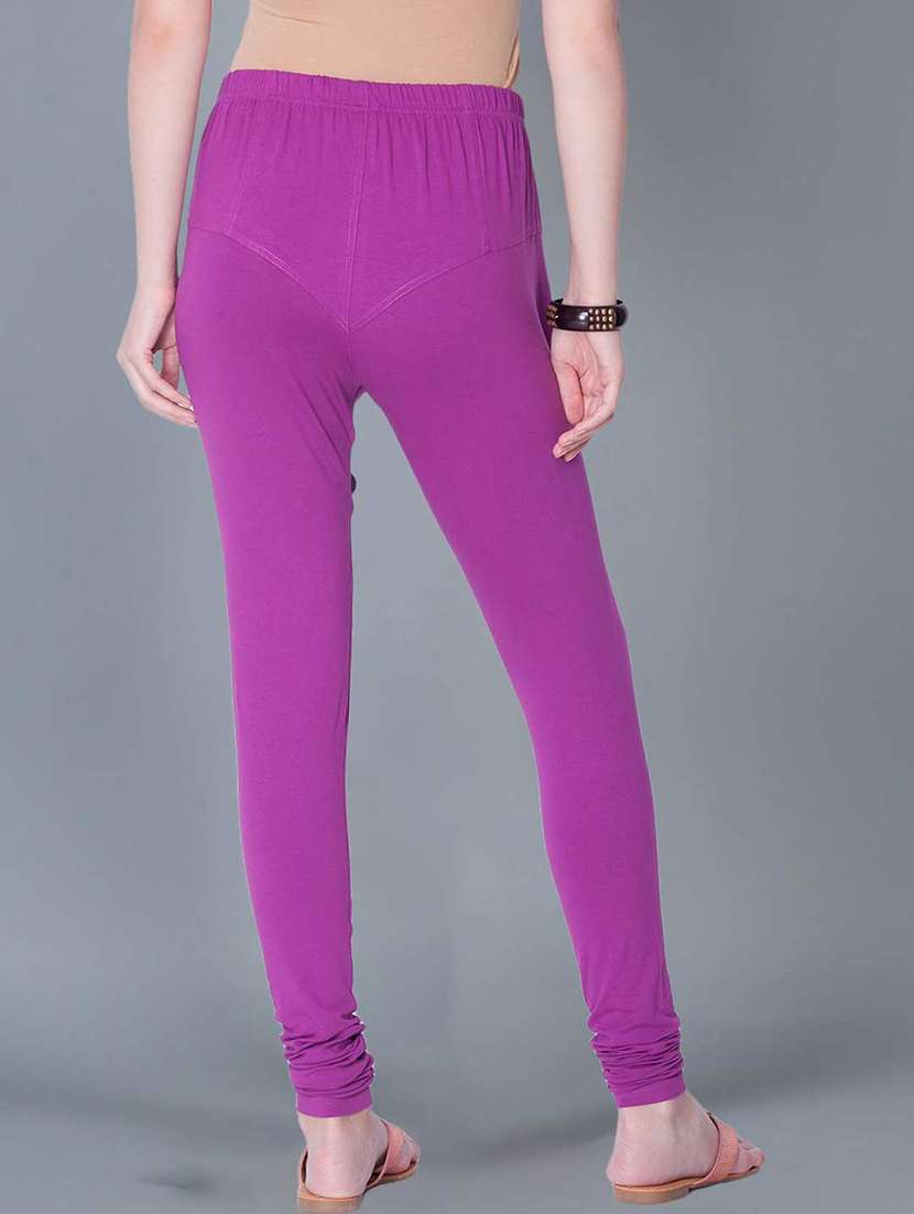 women solid full length legging - 21595273 -  Standard Image - 2