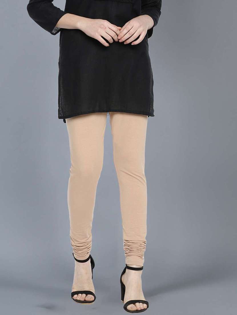 women solid full length legging