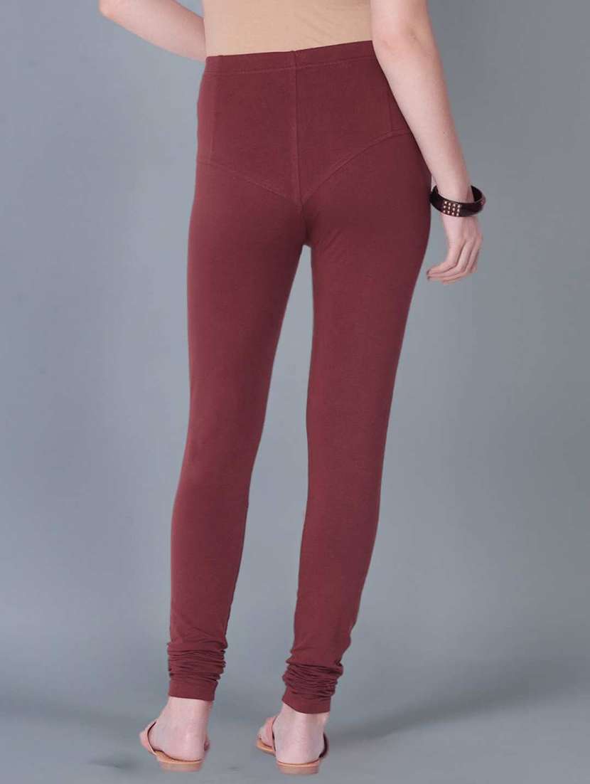 women solid full length leggings - 21595288 -  Standard Image - 2
