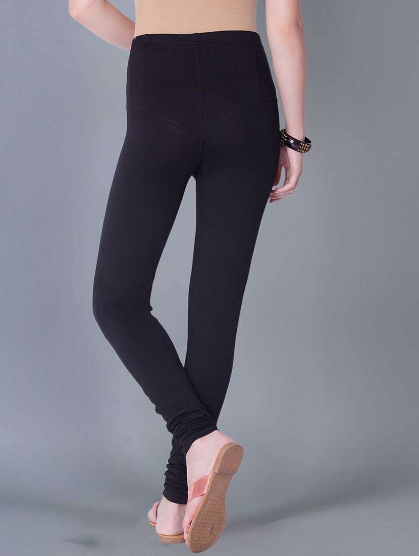 women solid full length legging - 21595309 -  Standard Image - 2