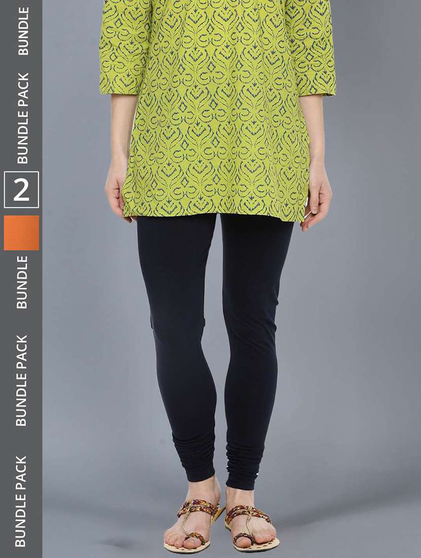 women solid full length leggings combo