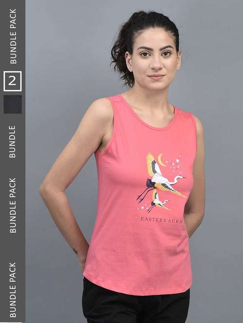 women printed sleeveless regular fit tank tops combo - 21595509 -  Standard Image - 0