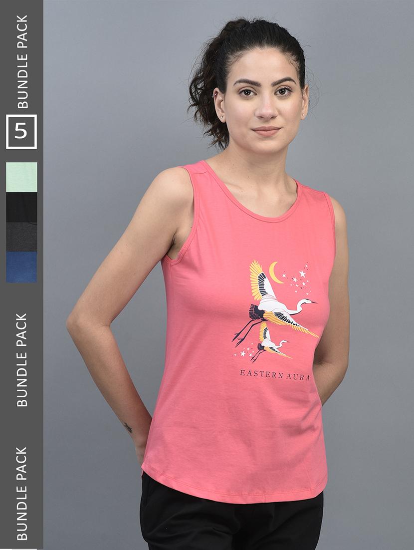 women printed sleeveless regular fit tank tops combo - 21595518 - Zoom Image - 0