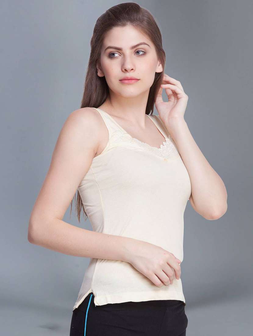 women plain cotton camisole combo - 21595723 -  Standard Image - 2