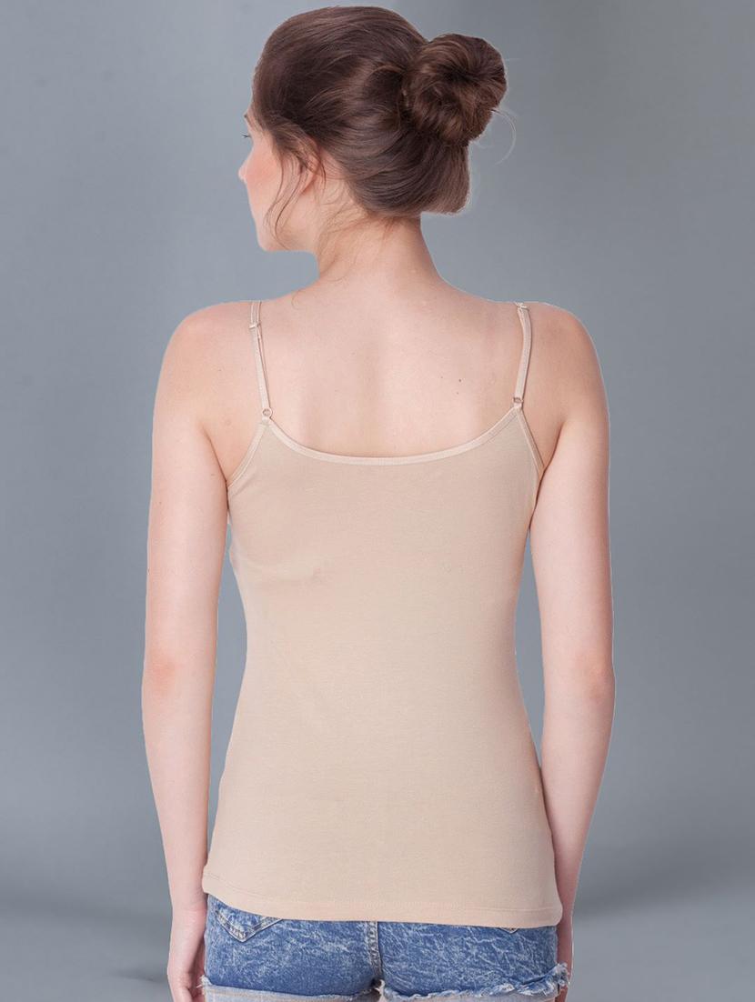 women pack of 2 solid cotton camisole - 21595749 - Standard Image - 2