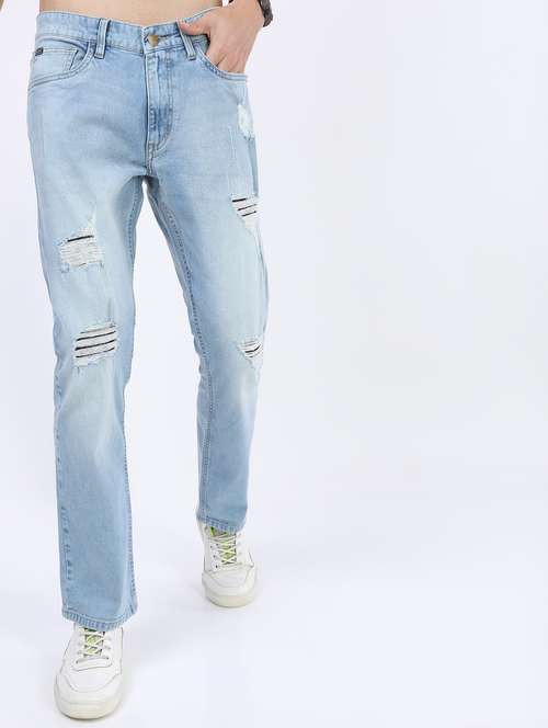 men low rise distress jeans - 21595972 -  Standard Image - 0