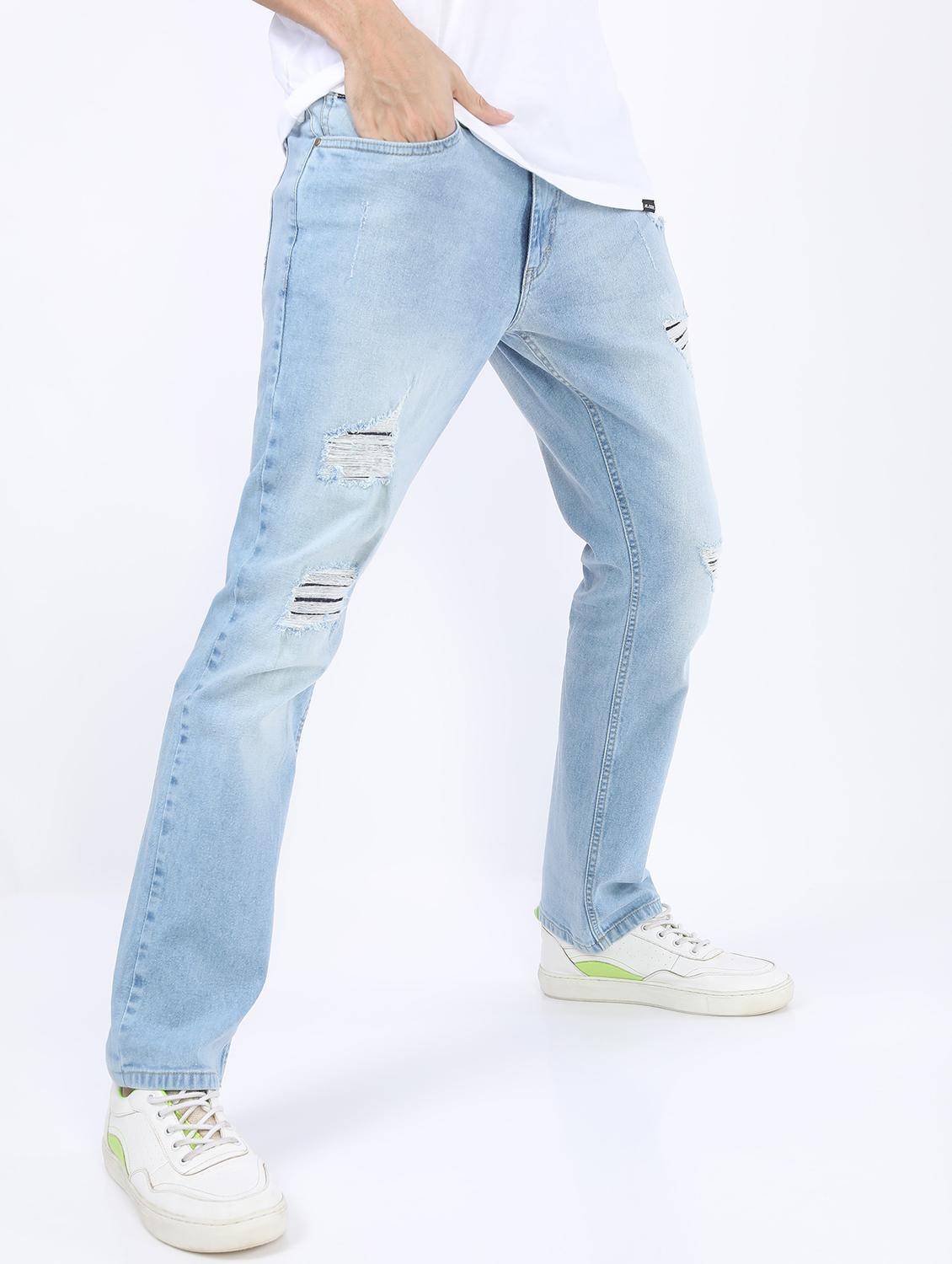 men low rise distress jeans - 21595972 - Standard Image - 2