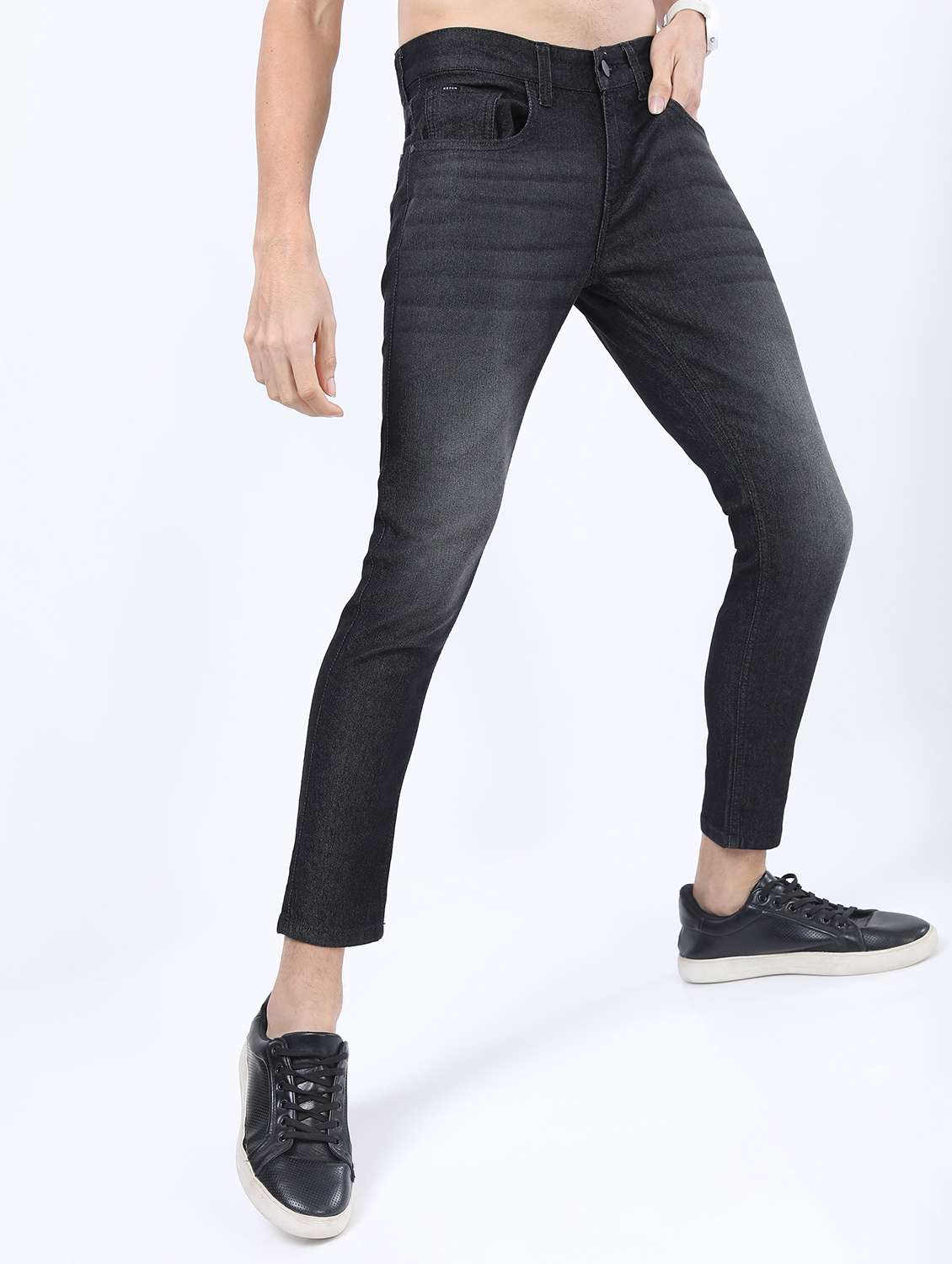 men mid rise plain jeans - 21595994 -  Standard Image - 2