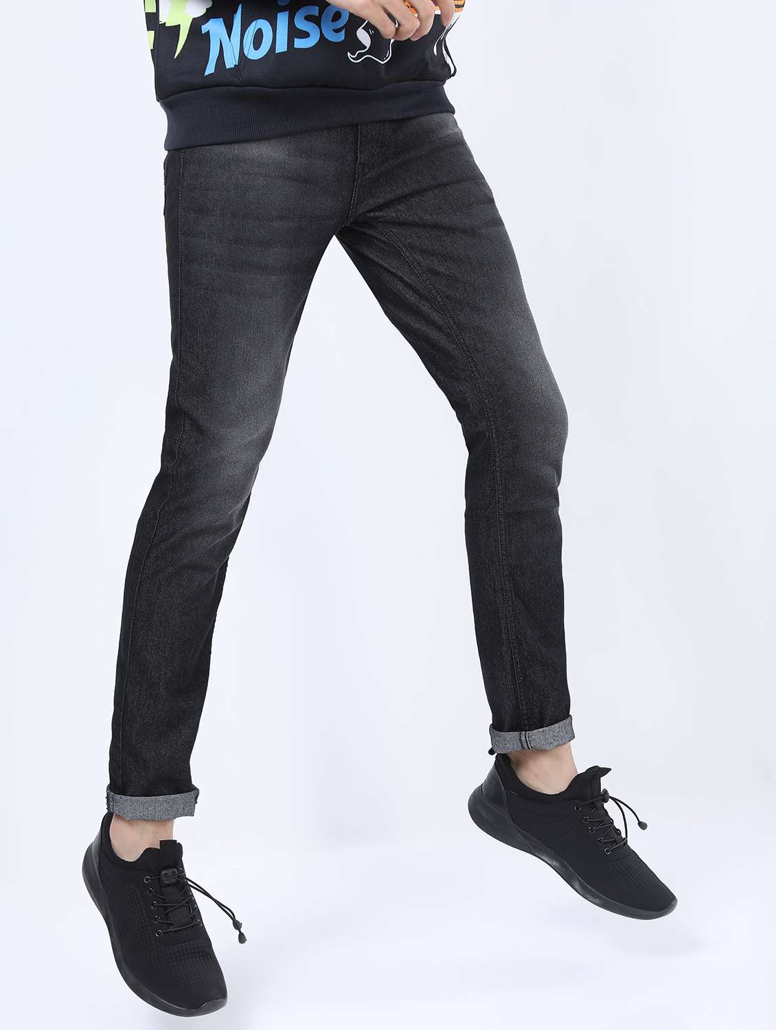 men mid rise plain jeans - 21595995 -  Standard Image - 2