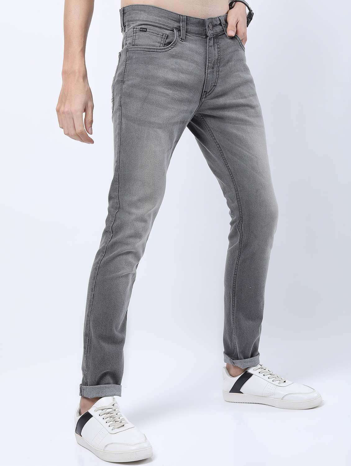 men mid rise plain jeans - 21596008 -  Standard Image - 2