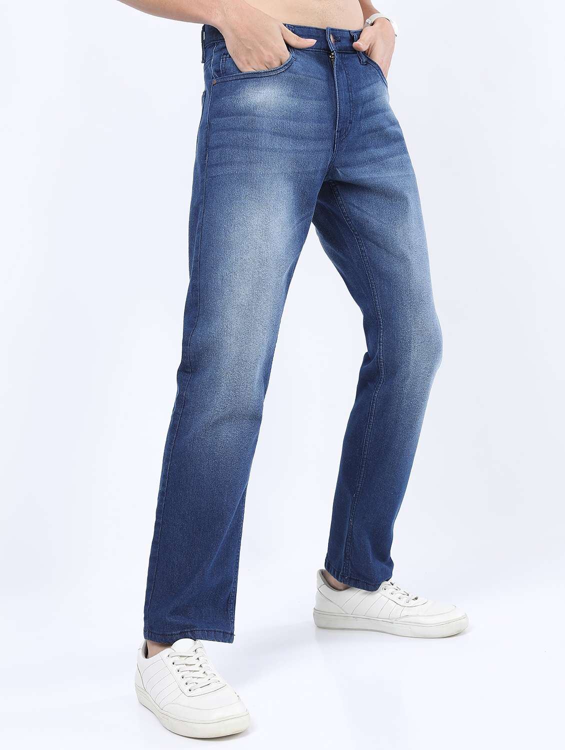 men mid rise plain jeans - 21596056 -  Standard Image - 2