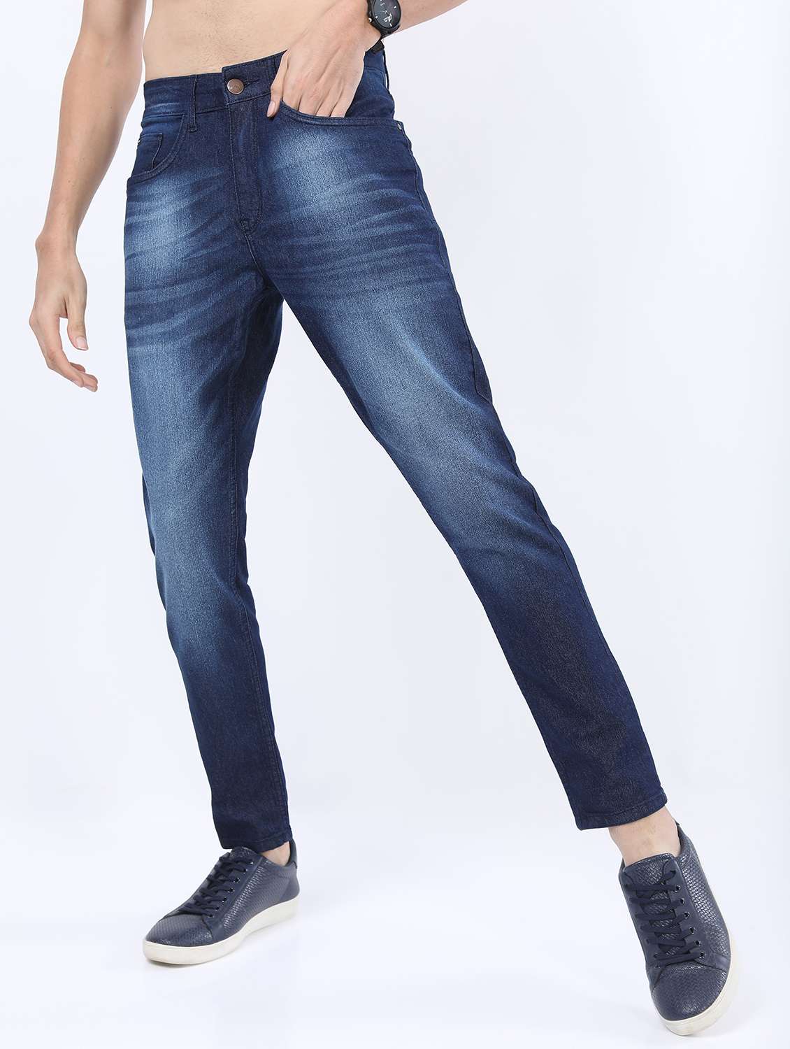 men mid rise plain jeans - 21596061 - Zoom Image - 0