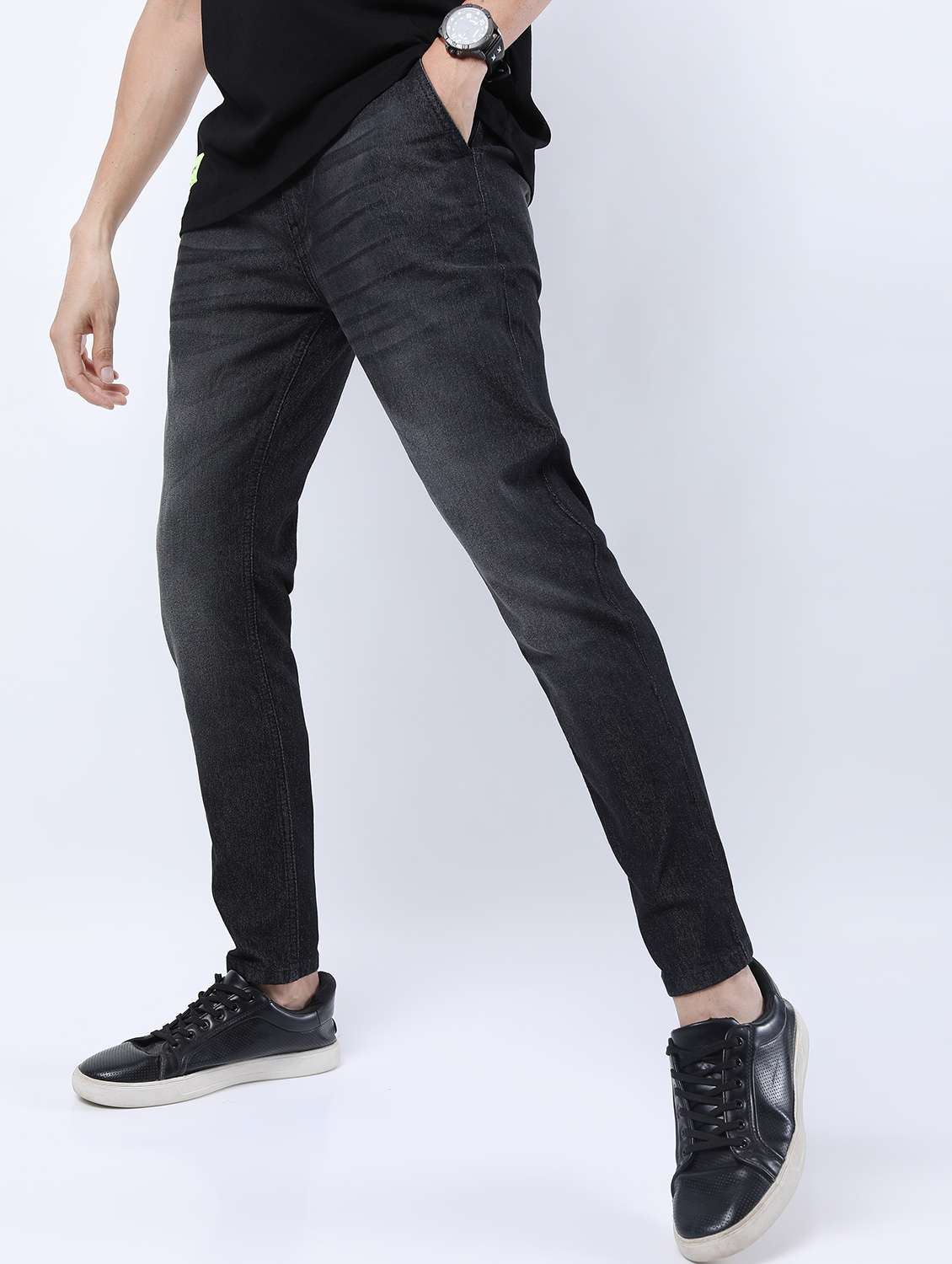 men mid rise plain jeans - 21596081 -  Standard Image - 2