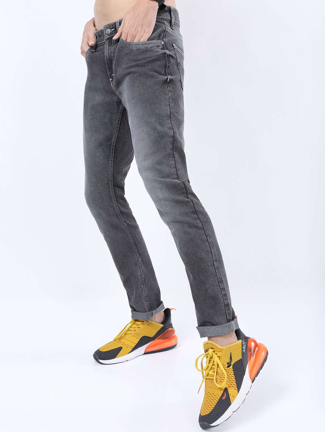men mid rise plain jeans - 21596084 -  Standard Image - 2