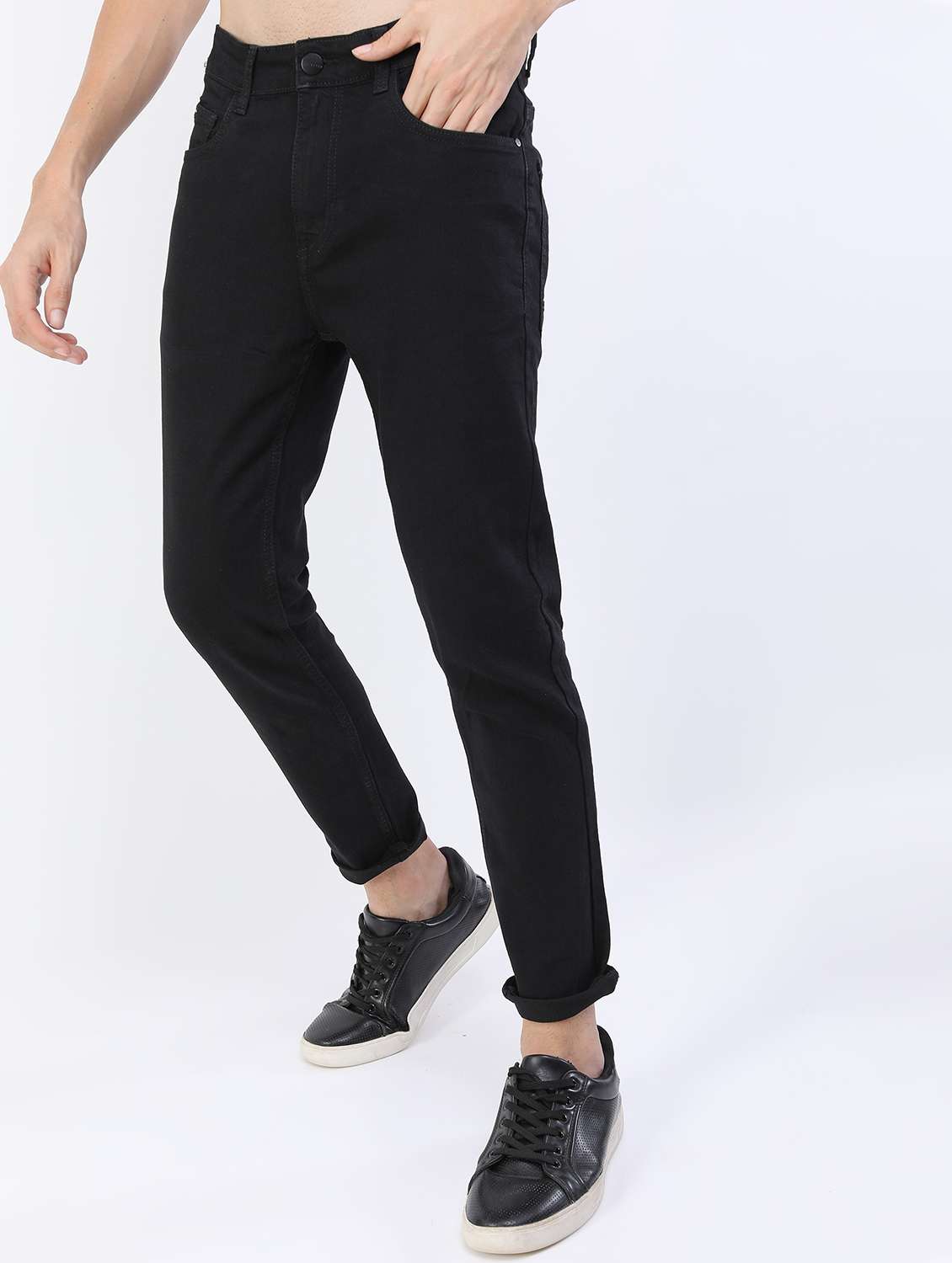men mid rise plain jeans - 21596102 - Standard Image - 2